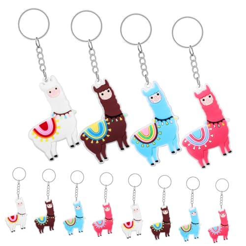 PartyKindom 12 Stück Teiliges Alpaka Schlüsselanhänger aus Niedliche Cartoon Tiercharms und Braun für Taschen Rucksäcke für Kindergeburtstage von PartyKindom