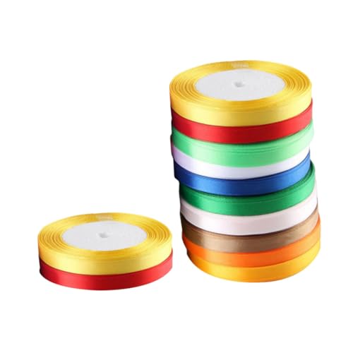 PartyKindom 12 Stück Teiliges Breites Satin Geschenkband aus Langlebigem Polyester für Geschenkverpackungen Hochzeitsdeko DIY Basteln mit Farbiger Schleifenband Mischung Zufällige Farbe PartyKindom 12 Stück Teiliges Breites Satin Geschenkband aus Langlebigem Polyester für Geschenkverpackungen Hochzeitsdeko DIY Basteln mit Farbiger Schleifenband Mischung Zufällige Farbe von PartyKindom