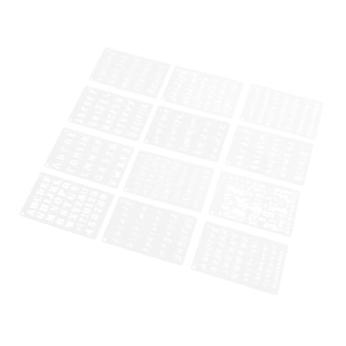 PartyKindom 12 Stück Teiliges Buchstaben und Zahlen Schablonen aus Robustem Pet Material Wiederverwendbar Vielseitig für DIY Türschilder Wandmalerei Heimdekoration und Hochzeitsgestaltung von PartyKindom