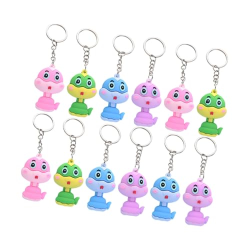 PartyKindom 12 Stück Teiliges Cartoon schlange Schlüsselanhänger Set Bunte Niedliche Tiercharms für Tasche Praktisches Schlüsselorganizer Accessoire Festliches zum Jahr der Schlange von PartyKindom
