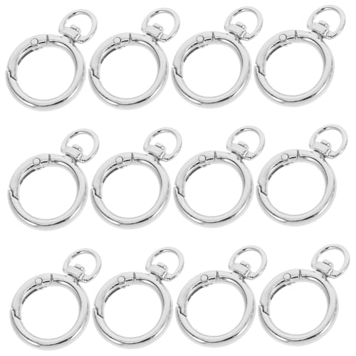 PartyKindom 12 Stück Teiliges Feder snap haken mit Drehbarem O ring Langlebiger Karabiner schlüsselring aus Legierung Einfach zu Befestigen für Geldbeutel Gürtel Schlüsselanhänger DIY zubehör PartyKindom 12 Stück Teiliges Feder snap haken mit Drehbarem O ring Langlebiger Karabiner schlüsselring aus Legierung Einfach zu Befestigen für Geldbeutel Gürtel Schlüsselanhänger DIY zubehör von PartyKindom