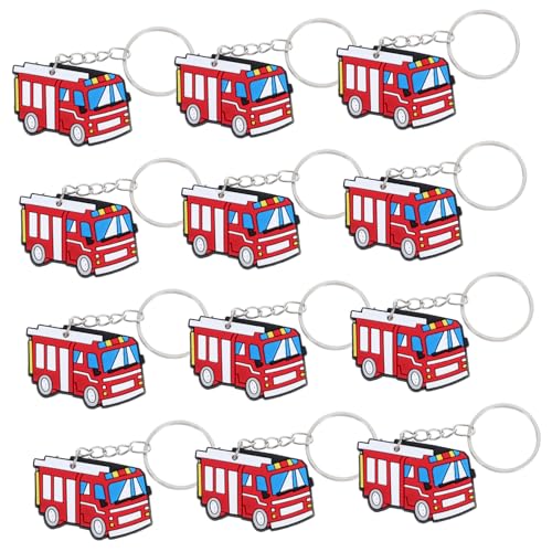 PartyKindom 12 Stück Teiliges Feuerwehr Schlüsselanhänger Feuerwehrwagen Design Vielseitig als Partygeschenk Rucksackanhänger oder Geburtstags mitgebsel für Jungen und Mädchen bei Feuerwehr PartyKindom 12 Stück Teiliges Feuerwehr Schlüsselanhänger Feuerwehrwagen Design Vielseitig als Partygeschenk Rucksackanhänger oder Geburtstags mitgebsel für Jungen und Mädchen bei Feuerwehr von PartyKindom