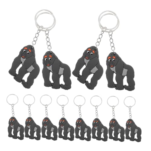 PartyKindom 12 Stück Teiliges Gorilla Schlüsselanhänger Niedliche Gorilla Anhänger für Party Dekorationen als und Glücksbringer für von PartyKindom
