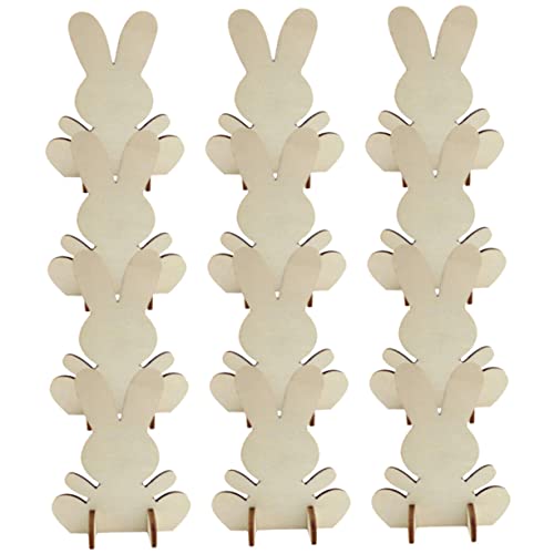 PartyKindom 12 Stück Teiliges Holz Osterhasen DIY Bastelset Unvollendete Holzfiguren für Kreative Basteldeko für Ostern für Bastelprojekte PartyKindom 12 Stück Teiliges Holz Osterhasen DIY Bastelset Unvollendete Holzfiguren für Kreative Basteldeko für Ostern für Bastelprojekte von PartyKindom