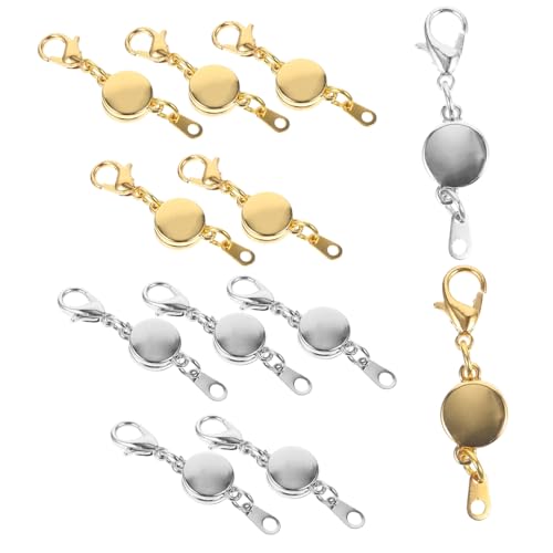 PartyKindom 12 Stück Teiliges Magnetische Schmuckverschlüsse mit Runder Glatter Oberfläche in Silber und Gold Praktische Lobster Karabiner für DIY Halsketten und Armbänder Einfaches Verbinden PartyKindom 12 Stück Teiliges Magnetische Schmuckverschlüsse mit Runder Glatter Oberfläche in Silber und Gold Praktische Lobster Karabiner für DIY Halsketten und Armbänder Einfaches Verbinden von PartyKindom