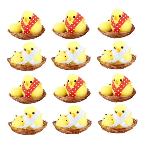 PartyKindom 12 Stück Teiliges Mini Küken Dekorationsset für Ostern Flauschige Kleine Küken aus Stabilem Material DIY Osterparty Figuren Langlebige Osterdeko für Frühlingsfeiern und PartyKindom 12 Stück Teiliges Mini Küken Dekorationsset für Ostern Flauschige Kleine Küken aus Stabilem Material DIY Osterparty Figuren Langlebige Osterdeko für Frühlingsfeiern und von PartyKindom
