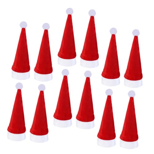 PartyKindom 12 Stück Teiliges Mini Weihnachtsmützen Vielseitige Mini Santa Hüte als Besteckhalter Lutscher und Flaschen Deko Wiederverwendbar Festliche Xmas Tischdekoration PartyKindom 12 Stück Teiliges Mini Weihnachtsmützen Vielseitige Mini Santa Hüte als Besteckhalter Lutscher und Flaschen Deko Wiederverwendbar Festliche Xmas Tischdekoration von PartyKindom