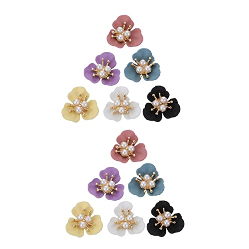 PartyKindom 12 Stück Teiliges Nagelcharms Blumen Perlen Design für Kreative Maniküren Selbstklebende Nail Art Aufkleber Blau Gelb und Rosé für Einzigartige Nagelgestaltungen und PartyKindom 12 Stück Teiliges Nagelcharms Blumen Perlen Design für Kreative Maniküren Selbstklebende Nail Art Aufkleber Blau Gelb und Rosé für Einzigartige Nagelgestaltungen und von PartyKindom