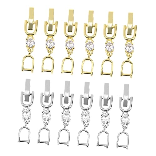 PartyKindom 12 Stück Teiliges Schmuckverlängerungsset mit Legierungs verschlüssen Armband Halskettenverlängerung Strassbesetzte Weiß Goldfarben Passend für Armband Kettenverschlüsse PartyKindom 12 Stück Teiliges Schmuckverlängerungsset mit Legierungs verschlüssen Armband Halskettenverlängerung Strassbesetzte Weiß Goldfarben Passend für Armband Kettenverschlüsse von PartyKindom