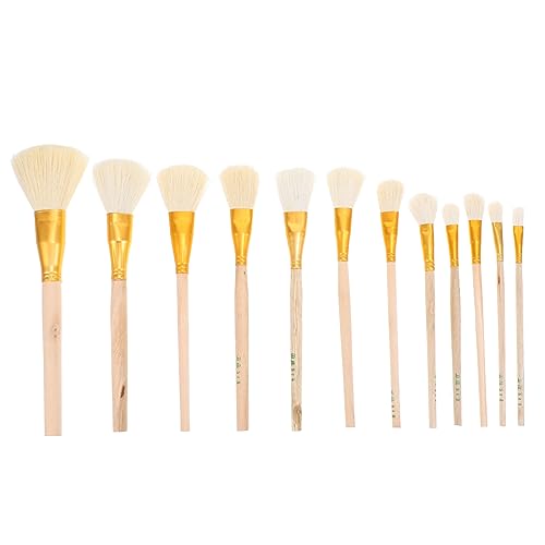 PartyKindom 12 Stück Teiliges Set Gilding Pinsel Wolle mit Holzgriff für Öl und Wasserfarben Malerei Langlebig und Leicht zu Reinigen für Präzise Anwendung Verschiedenen Oberflächen PartyKindom 12 Stück Teiliges Set Gilding Pinsel Wolle mit Holzgriff für Öl und Wasserfarben Malerei Langlebig und Leicht zu Reinigen für Präzise Anwendung Verschiedenen Oberflächen von PartyKindom