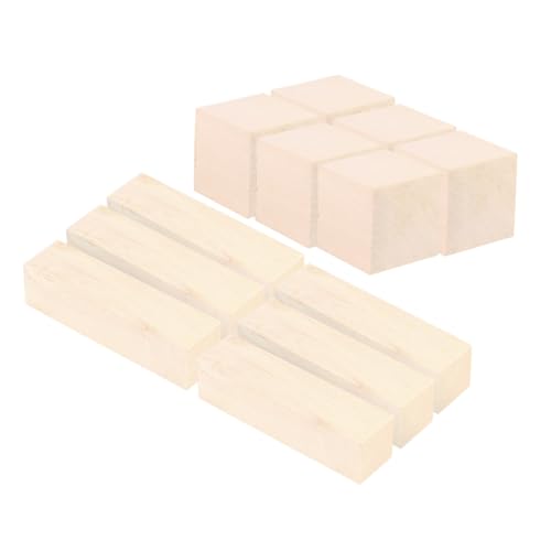 PartyKindom 12 Stück Teiliges Set Unfertige Holzklötze Quadratische DIY Holzblöcke für Bastelprojekte für Dekoration Malerei und Handgemachte Ornamente von PartyKindom