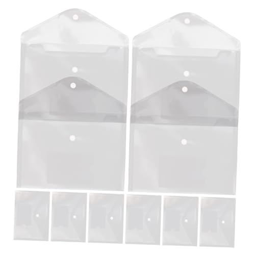 PartyKindom 12 Stück Teiliges Transparente Dokumententaschen aus Strapazierfähigem PP mit Knopfverschluss und Kartenhalter Wasserdichte Organizer für Quittungen Belege und Vielseitige PartyKindom 12 Stück Teiliges Transparente Dokumententaschen aus Strapazierfähigem PP mit Knopfverschluss und Kartenhalter Wasserdichte Organizer für Quittungen Belege und Vielseitige von PartyKindom
