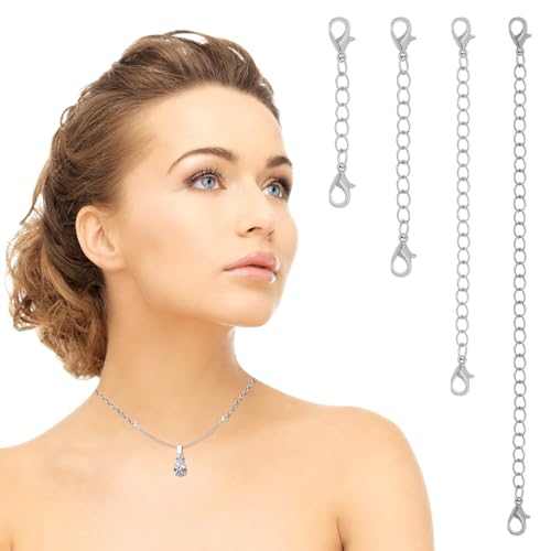 PartyKindom 12 Stück Teiliges Verlängerungsketten Legierung in Gold Silber Roségold Armbandverlängerung für Schmuck DIY Kettenverlängerung Geeignet für Basteln und Halsketten PartyKindom 12 Stück Teiliges Verlängerungsketten Legierung in Gold Silber Roségold Armbandverlängerung für Schmuck DIY Kettenverlängerung Geeignet für Basteln und Halsketten von PartyKindom