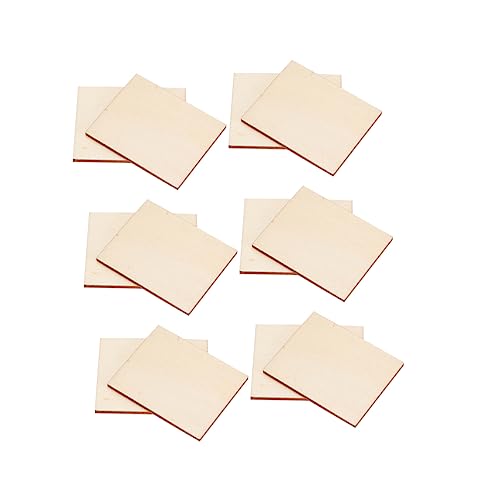 PartyKindom 120 Stück Holzspäne Schlüssel klein Planke Lindenholzblöcke Bretter groß Handwerksbedarf rechteckige Holzblöcke unfertige Holzscheiben holz handwerk Ornament-Rohlinge Hölzern von PartyKindom