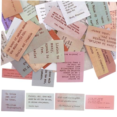 PartyKindom 120 Stück Inspirierende Zitate Sticker Selbstklebende Scrapbook Aufkleber für Planer DIY Journal Dekoration Vintage Motivationssprüche PartyKindom 120 Stück Inspirierende Zitate Sticker Selbstklebende Scrapbook Aufkleber für Planer DIY Journal Dekoration Vintage Motivationssprüche von PartyKindom