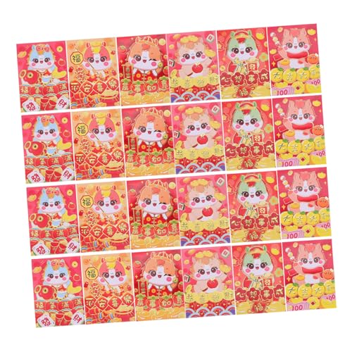 PartyKindom 120 Stück Teiliges Chinesische Pferde Jahr Rote Umschläge Cartoon Lai See Hongbao für Frühlingsfest Hochzeit Geburtstagsfeier Stabile Papierqualität Jahresspezifisches Design von PartyKindom