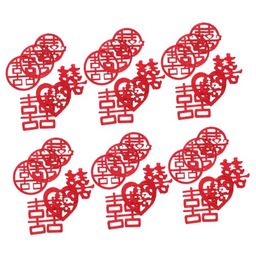 PartyKindom 120 Stück Teiliges Chinesisches Hochzeitskonfetti aus Hochwertigem Vliesstoff Dekoratives Mini Doppelfreude Symbol Leicht und Langlebig Streudeko für Hochzeitstisch und PartyKindom 120 Stück Teiliges Chinesisches Hochzeitskonfetti aus Hochwertigem Vliesstoff Dekoratives Mini Doppelfreude Symbol Leicht und Langlebig Streudeko für Hochzeitstisch und von PartyKindom