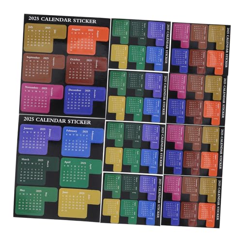 PartyKindom 12Blätter Selbstklebende Kalenderaufkleber Indexaufkleber für Notizbuch und Kalender DIY Marker für Planung und Organisation für Büro und Schule von PartyKindom