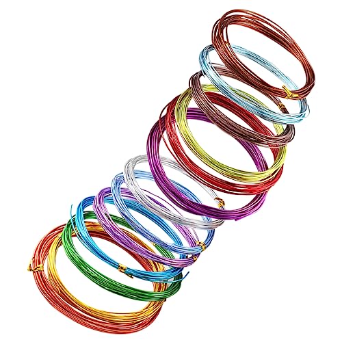 PartyKindom 12Rollen Flexibler Farbiger Aluminium Basteldraht DIY Draht für Schmuckherstellung pro Gemischte Farben für Kreative Projekte und Handgefertigte von PartyKindom