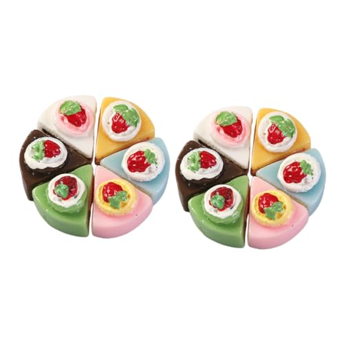 PartyKindom 12Stücke Teiliges Desserts Mischfarben Realistische Kuchen Dekoration für Puppenhäuser Zubehör für Kreative Spielszene und Dekorationsprojekte von PartyKindom