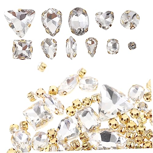 PartyKindom 130 Stück Teiliges Strasssteine zum Aufnähen Weiße Glitzer Dekorationen für Kleidung Langlebige Glasornamente DIY Bastelmaterial für Brautkleider Schuhe und Accessoires PartyKindom 130 Stück Teiliges Strasssteine zum Aufnähen Weiße Glitzer Dekorationen für Kleidung Langlebige Glasornamente DIY Bastelmaterial für Brautkleider Schuhe und Accessoires von PartyKindom