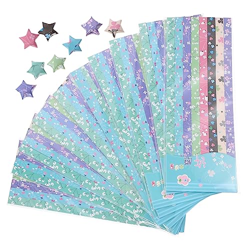PartyKindom 1360Stücke Stern Faltpapier Origami Papier für DIY Bastelprojekte Farbige Bastelmaterialien für Zufällige Muster und Designs von PartyKindom