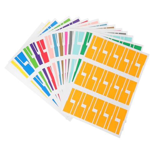 PartyKindom 14 Blatt Farben Kabelbeschriftung Bunte Selbstklebende Kabeletiketten für Büro und Computer Wasserfeste und Reißfeste Drahtmarker für Einfaches Kabelmanagement PartyKindom 14 Blatt Farben Kabelbeschriftung Bunte Selbstklebende Kabeletiketten für Büro und Computer Wasserfeste und Reißfeste Drahtmarker für Einfaches Kabelmanagement von PartyKindom