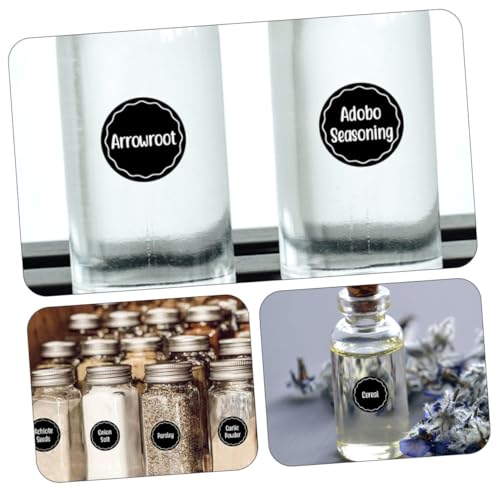 PartyKindom 144 Stück Teiliges Gewürzetiketten Selbstklebende Wasser und Ölabweisende Zutatenetiketten aus Schwarzem Praktische Aufkleber für Gewürzgläser in Haushalt Restaurant und Buffet PartyKindom 144 Stück Teiliges Gewürzetiketten Selbstklebende Wasser und Ölabweisende Zutatenetiketten aus Schwarzem Praktische Aufkleber für Gewürzgläser in Haushalt Restaurant und Buffet von PartyKindom