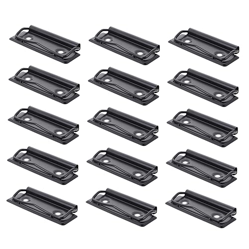 PartyKindom 15 Stück Klemmbrett Clips aus Metall Multifunktionale Dokumentenbefestigungen für Schule Büro und Zuhause Leicht und Platzsparend für Organisation von Unterlagen von PartyKindom