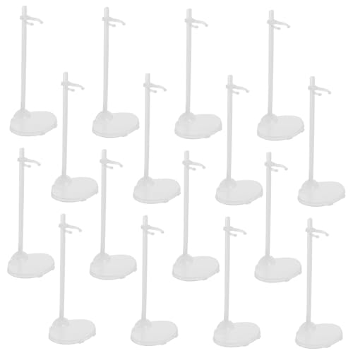 PartyKindom 15 Stück Puppenständer Transparenter Figurenständer Mädchenpuppe Spielzeugpuppenzubehör Actionfigur Stützständer Verstellbarer Puppenständer Puppenherstellung Puppen Für von PartyKindom