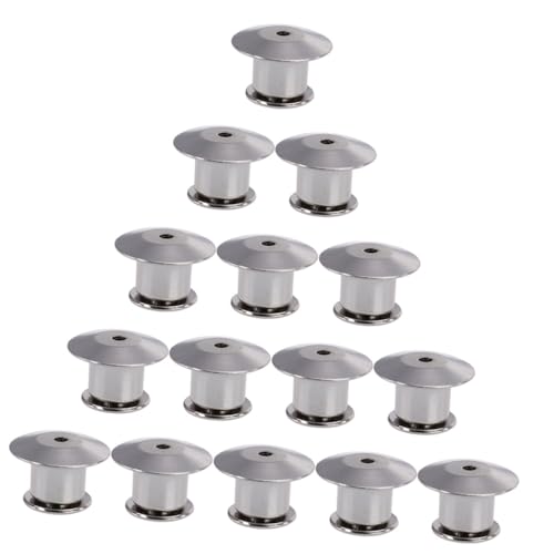 PartyKindom 15 Stück Teiliges Pin Keepers aus Legierung Sichere Anstecknadel Verschlüsse für Abzeichen Anstecker DIY Schmuck Einfacher Verschluss ohne Werkzeug Langlebig und Zuverlässig von PartyKindom