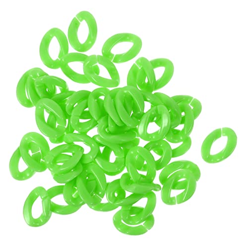 PartyKindom 150 Stück DIY Acryl Kettenverbinder für Schmuckherstellung Fluoreszierendes Grün À für Handyketten Armbänder Schlüsselanhänger und Handwerksprojekte von PartyKindom