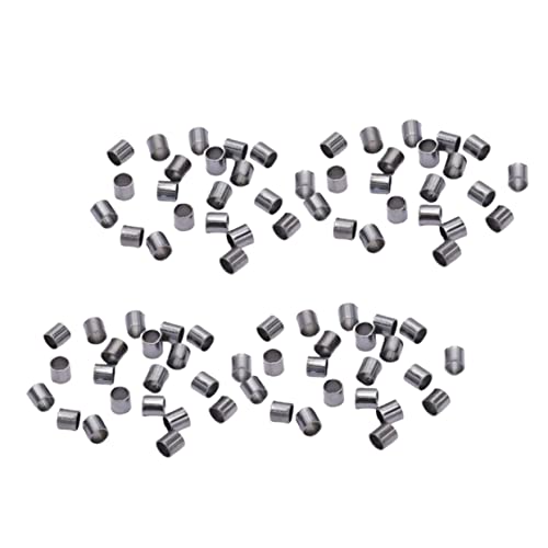 PartyKindom 1500 Stück Kleine Kupferrohr Quetschperlen DIY Bastelzubehör für Schmuckherstellung Schwarz für Armbänder und Ketten Langlebig und Glänzend von PartyKindom
