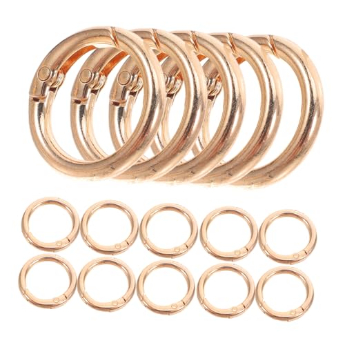 PartyKindom 15Stücke Runde Schlüsselbundringe Zinklegierung Federringe für DIY Robust und Vielseitig Einsetzbar für Taschen Schmuck und Mehr für Handwerk und von PartyKindom