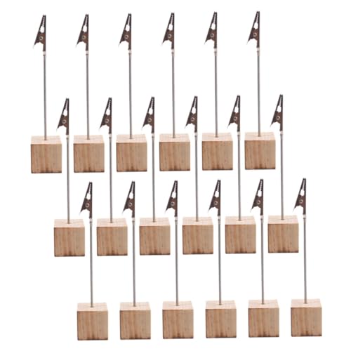 PartyKindom 15Stücke Vintage Holz Kartenhalter mit Krokodilklemmen Design Vielseitig Einsetzbar als Tischkartenhalter Tischnummernhalter und Fotohalter für Hochzeiten und Dekoration von PartyKindom