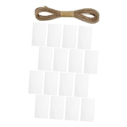 PartyKindom 16 Stück Teiliges DIY Acryl Hängetags für Körbe Weiße Etiketten mit Schnur zur Beschriftung von Aufbewahrung und Lebensmitteln Praktische und Flexible Lösung für PartyKindom 16 Stück Teiliges DIY Acryl Hängetags für Körbe Weiße Etiketten mit Schnur zur Beschriftung von Aufbewahrung und Lebensmitteln Praktische und Flexible Lösung für von PartyKindom
