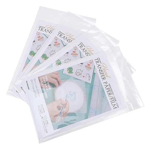 PartyKindom 16 Stück Transferpapier Wasserlösliche Folie Wasserrutsche Einlage Wasserlösliches Stickklebepapier Stickstabilisator Wasserlösliches Papier Leinwandübertragung Pva von PartyKindom