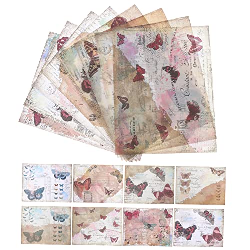 PartyKindom 16 Stück Vintage Scrapbooking Dekorpapier Teiliges Englisches Designpapier für DIY Projekte Kartenherstellung Journaling Dekoration Hochwertiges Langlebiges Material für Kreative von PartyKindom
