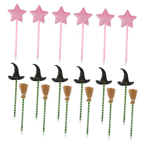 PartyKindom 18 . Teiliges Kugelschreiber mit Hexenbesen Hexenhut und Stern Design Bunte Cartoon Kugelschreiber für Halloween Geburtstag Valentinstag Partygeschenke für Jugendliche PartyKindom 18 . Teiliges Kugelschreiber mit Hexenbesen Hexenhut und Stern Design Bunte Cartoon Kugelschreiber für Halloween Geburtstag Valentinstag Partygeschenke für Jugendliche von PartyKindom