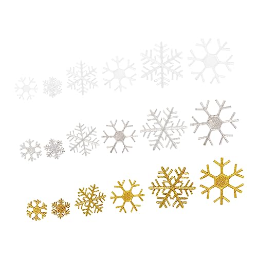 PartyKindom 18Stücke Schneeflockenapplikationen Hochwertigem Stoff für Weihnachtsdekoration DIY Bastelprojekte und Kleidung Verschiedene Farben für Festliche PartyKindom 18Stücke Schneeflockenapplikationen Hochwertigem Stoff für Weihnachtsdekoration DIY Bastelprojekte und Kleidung Verschiedene Farben für Festliche von PartyKindom