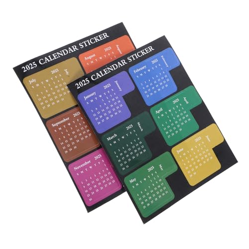 PartyKindom 1Satz Büroplaneraufkleber Multifunktionale Buch Registerkarten Monate DIY Planungs Tabs für Praktische Index Sticker für Kalender und Notizen von PartyKindom