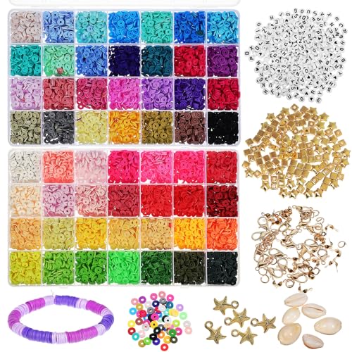 PartyKindom 1Satz DIY Schmuckherstellungsset mit Armbandperlen Tonperlen Abstandsperlen und Verschlüssen Bastelset für Armbänder und Vielseitig Einsetzbar PartyKindom 1Satz DIY Schmuckherstellungsset mit Armbandperlen Tonperlen Abstandsperlen und Verschlüssen Bastelset für Armbänder und Vielseitig Einsetzbar von PartyKindom