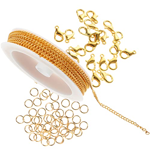 PartyKindom Eisenkette Schmuckherstellungsset mit Karabinerverschlüssen und Sprüngen für Selbstgemacht Armbänder und Robust und Leicht Vielseitig Einsetzbar PartyKindom Eisenkette Schmuckherstellungsset mit Karabinerverschlüssen und Sprüngen für Selbstgemacht Armbänder und Robust und Leicht Vielseitig Einsetzbar von PartyKindom