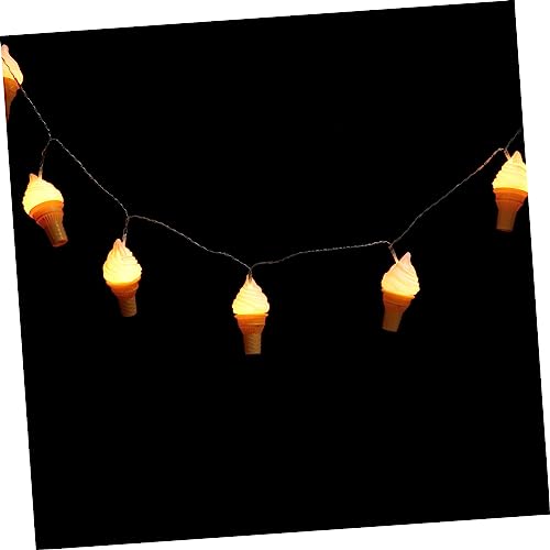 PartyKindom 1Satz Eiscreme LED Lichterkette Dekorative Lichtkette für Kinderzimmer Geburtstagsfeiern und Festliche Anlässe Warmweiß Batteriebetrieben nicht Enthalten von PartyKindom