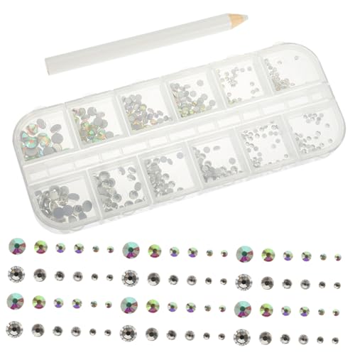 PartyKindom 1Satz Flachen Nagelcharms und Strasssteinen Fach Edelsteine für Kreative Nagelkunst mit Picker Stift DIY Nageldekoration für Glamouröse Maniküre PartyKindom 1Satz Flachen Nagelcharms und Strasssteinen Fach Edelsteine für Kreative Nagelkunst mit Picker Stift DIY Nageldekoration für Glamouröse Maniküre von PartyKindom