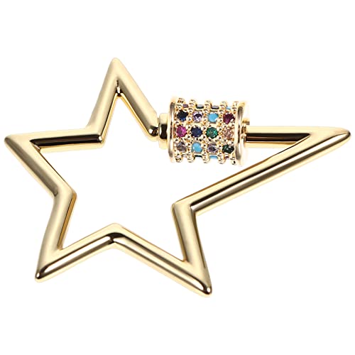 PartyKindom 1Stück Sternförmiges Schraubenschloss für DIY Schmuck Einzigartiger Kettenverschluss Einfach zu Bedienen für Anhänger Armbänder und Ohrringe von PartyKindom