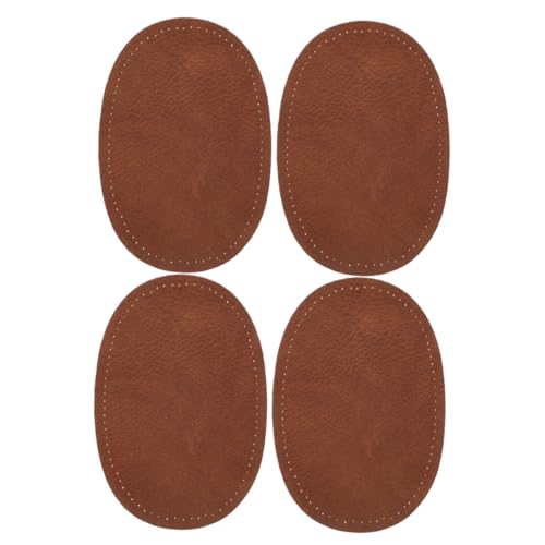 PartyKindom 2 Paare Oval Ellenbogen Patches Weichem PU für Bequemen Schutz Einfach Anzunähen für Jacken Pullover und Hemden mit Vorgefertigten Nadellöchern zur Einfachen Anwendung von PartyKindom