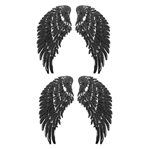 PartyKindom 2 Paare Pailletten Applikation Flügel Aufnäher Diy Stoffpatches für Kleidung Dekoration und Handwerk für Kostüme Jacken und Mehr PartyKindom 2 Paare Pailletten Applikation Flügel Aufnäher Diy Stoffpatches für Kleidung Dekoration und Handwerk für Kostüme Jacken und Mehr von PartyKindom