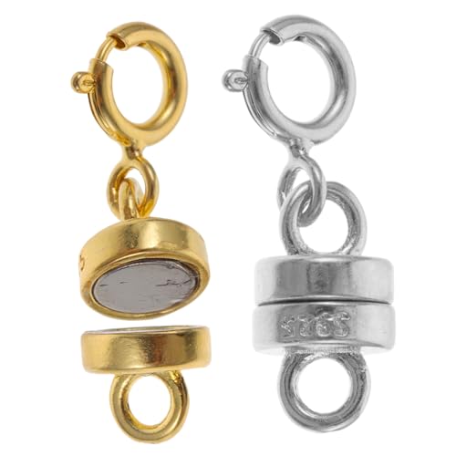 PartyKindom 2 Paare Verlängerungskette mit Magnetverschluss Schmuck DIY Kettenverschluss in Weißgold und Gold Installieren Verlängerung für Halsketten und Armbänder PartyKindom 2 Paare Verlängerungskette mit Magnetverschluss Schmuck DIY Kettenverschluss in Weißgold und Gold Installieren Verlängerung für Halsketten und Armbänder von PartyKindom