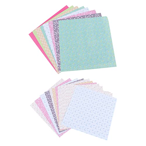 PartyKindom 2 Packungen Bedrucktes Origami Papier mit Einseitig Bedrucktem Faltpapier in Blumenmuster für Kreative Bastelprojekte für Erwachsene Fördert die Feinmotorik Kreativität von PartyKindom